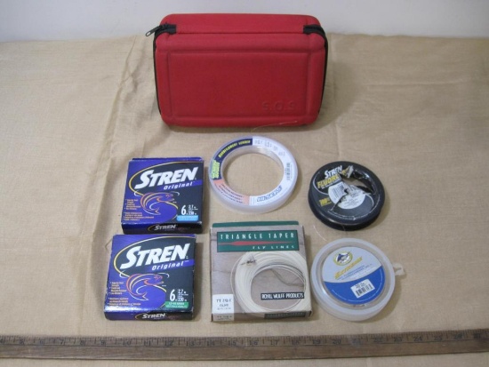 Hard Case for fishing Supplies, includes all fishing line pictured