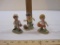 Three Vintage Enesco Athletic Boy Ceramic Figures including baseball, soccer, and basketball, 6 oz