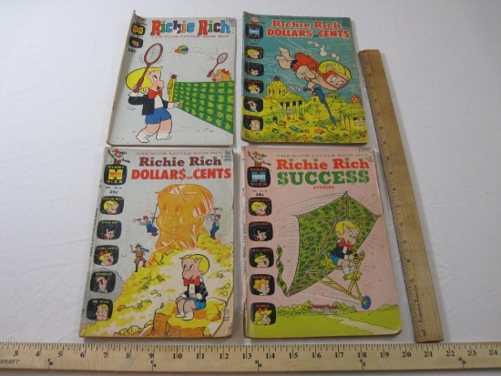 Four Silver Age Richie Rich Comic Books including Success Stories No. 23 (January 1969), Dollars and
