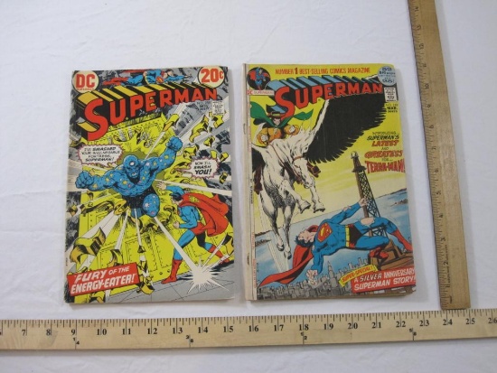 Two Bronze Age Superman Comic Books Nos. 249 (March 1972) and 258 (November 1972), comics have some