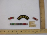 WWII Militaria including ADSEC Patch and Bars, 3 oz