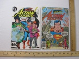 Two Superman Starring In Action Comics Nos. 496 (June 1979) & 573 (November 1985), DC Comics, 4 oz