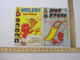 Two Hot Stuff Comic Books including Devil Kids Starring Hot Stuff No. 61 (August 1973) and Hot Stuff