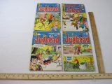 Four Vintage Jughead Comic Books including Jughead's Laugh-Out Jokes No. 33 (April 1973) and Jughead