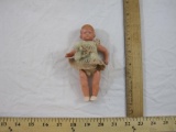 Small Vintage Doll, Plastic with moveable arms and legs, 1 oz