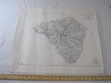 Vintage Map of Lancaster County PA, April 1964, approximately 20