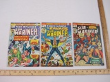 Three Bronze Age Sub-Mariner Comic Books including Nos. 64 (August 1973), 67 (November 1973) and 70