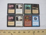 Four MTG Magic the Gathering Split Cards, 2001 Wizards of the Coast, including Night & Day, Life &
