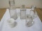 Lot of 5 Vintage Bottles, including heavy milk glass
