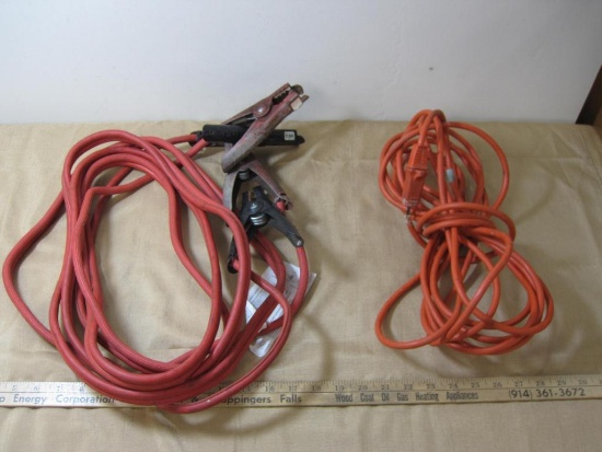 Heavy Duty Jumper Cables 12 Gauge 20 Amp 12" and Extension Cord