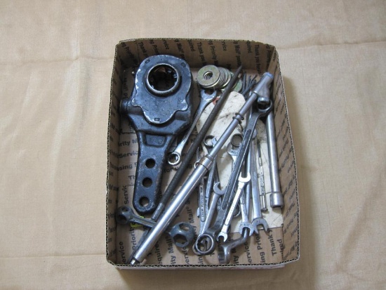 Bendix Brake Cam and assorted wrenches, air gauge and tools