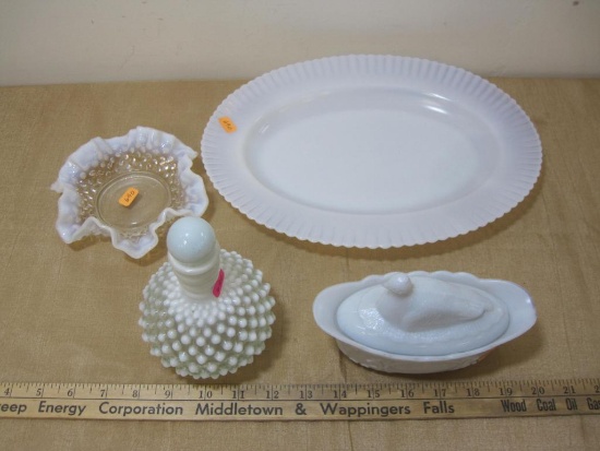 Lot of Hobnail Glass, and more, see pictures for details