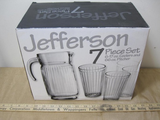 Jefferson 7 Piece Pitcher and Glasses Set
