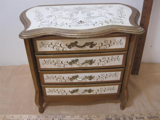 Miniature Dresser Jewelry Box. 13"x11"x8 inches