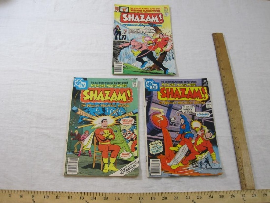 Three Vintage Shazam! The World's Mightiest Mortal Comic Books Nos. 29-31, June-October 1977, DC TV