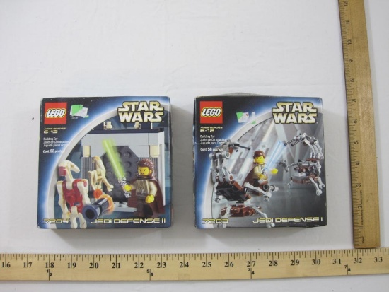 Two LEGO Star Wars Building Sets including 7203 Jedi Defense I and 7204 Jedi Defense II, SEALED,