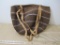 Woven Basket Purse with leather handles