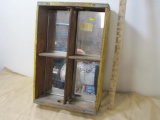 Vintage Wooden Coca Cola Coke Crate with mirrored inserts