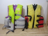 Two Child Sized Coral Brand Life Vests, great for pool or boating