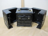 Black Folding Jewelry Organizer, many drawers