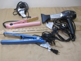 Two Hair Straighteners and a Chi Rocket Hair Dryer