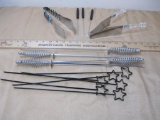 Lot of Skewers, Cake Cutter, tongs and more
