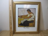 Framed Diego Rivera Print, approx 20x24 inches