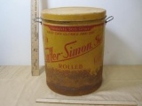 Saffer Simon Rolled Sugar Cones Vintage Tin with lid