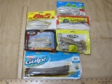 Six packages of Rubber Fishing Baits
