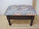 Small Stool with Flip Top Lid, approx 12x16 by 9.5 inches tall