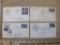 Lot of 4 addressed 1940s 12/ First Day of Issue covers, including 2 different covers featuring the 3