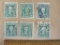 6 1940s Canceled Stock Transfer Tax Stamps, 20-cents to 50-cents