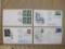 Four 1958-9 First Day Covers including 15-cent regular postage, Abraham Lincoln and Alaska & Oregon