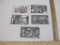 Five Vintage Cochran House Newtown NJ Black and White Postcards, postcards have sets of holes at top