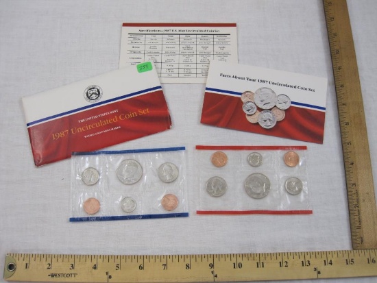 1987 Uncirculated Coin Set with D & P Mint Marks, The United States Mint