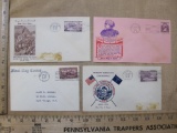 Lot of 4 1930s First Day of Issue covers, one of them addressed: 2 different envelopes featuring the