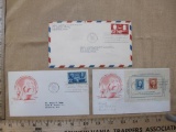 Three First Day Issues, two 100th Anniversary United States Postage First Day of Issue Covers. One