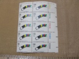 Block of 10 8 cent XI Olympic Games-Sapporo 1972/Bobsledding US postage stamps, #1461