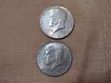 Lot of 2 1966 JFK Half Dollars, 40 percent silver, 23.9 g