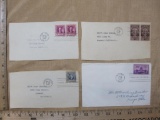 Lot of 4 First Day of Issue Covers, three of them envelope fronts: 3 cent 50th Anniversary of Idaho