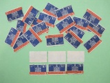 Lot of 25 canceled 1974 10 cent Carpenters' Hall/Bicentennial Era US postage stamps, #1543