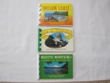 Lot of 3 small Pacific Northwest color photo souvenir booklets: Oregon Coast; State of Washington;