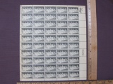Sheet of 50 1970 6 cent Stone Mountain Memorial US postage stamps, #1408