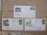 Three First Day Issue Covers 1947 15-cent US Air Mail and 3-cent Everglades National Park