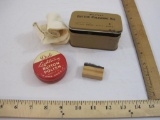 Vintage Military Button Polishing Kit, includes tin, polish, brush & cloth