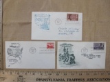 Three 1948 First Day Issue Stamps including 3-cent California Gold Centennial, 50 Anniversary