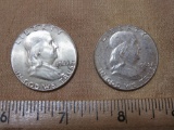 Lot of 2 1963 Franklin Silver Half Dollar, 24.6 g