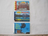 Lot of 3 small color Wyoming souvenir photo booklets: 2 different 