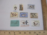 Lot of Vintage Hunting and Fishing Stamps including 1984 NR Fish, 1970 Migratory Bird, 1973 NJ