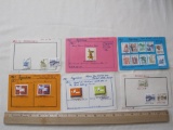 Lot of 21 canceled 1961 and 1962 Yugoslavia postage stamps mounted on 6 small sheets of paper. They